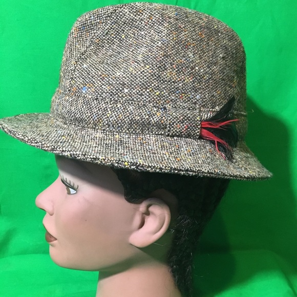 Vintage Donegal Tweed Fedora Hat - Picture 2 of 8